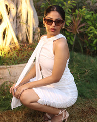 Dove Dream Ruched Bodycon Coord Set