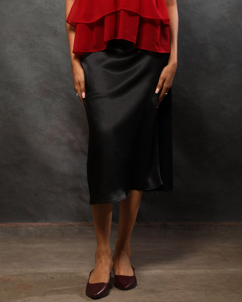 Swan Satin Skirt – - Main Image