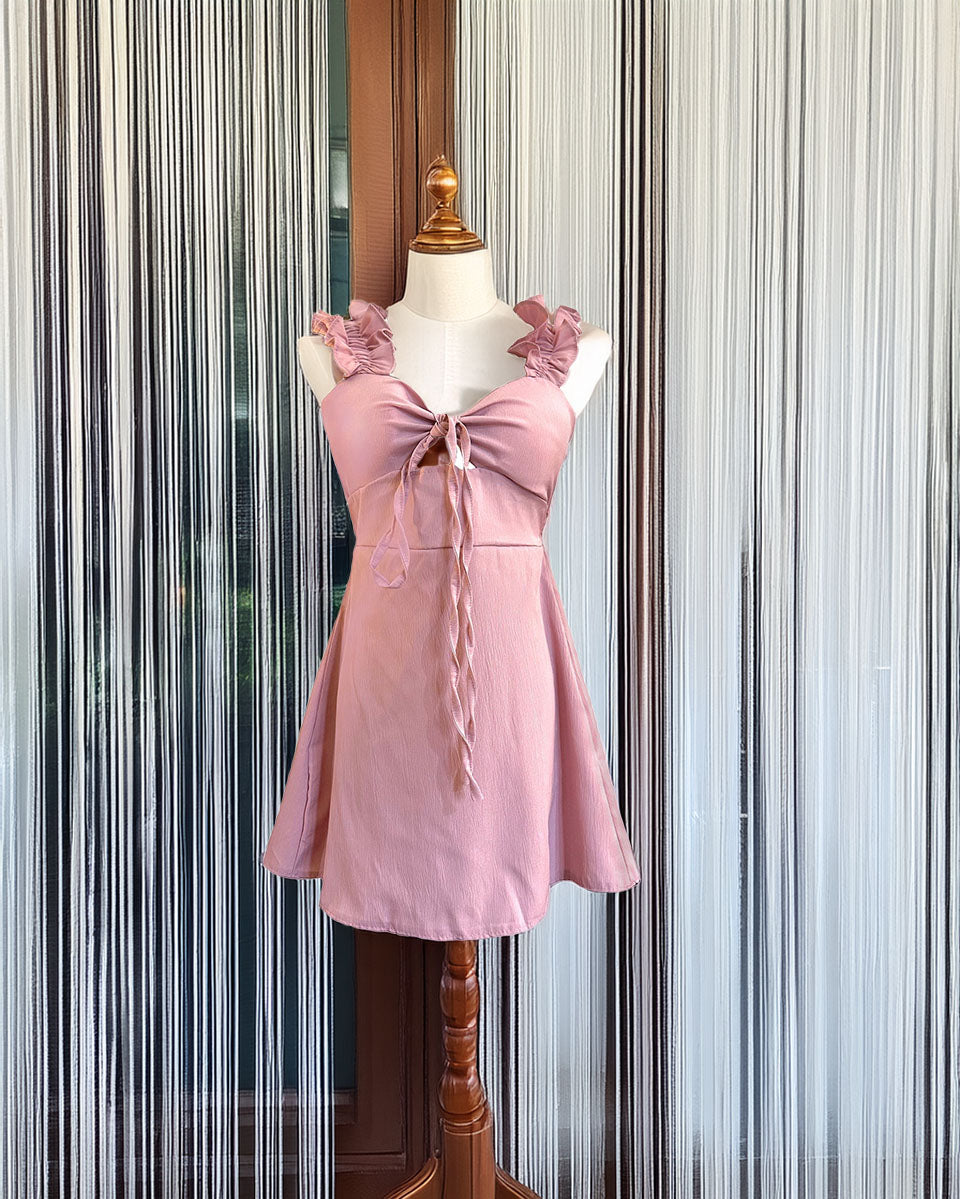 Pristine Puff Cutout Frock