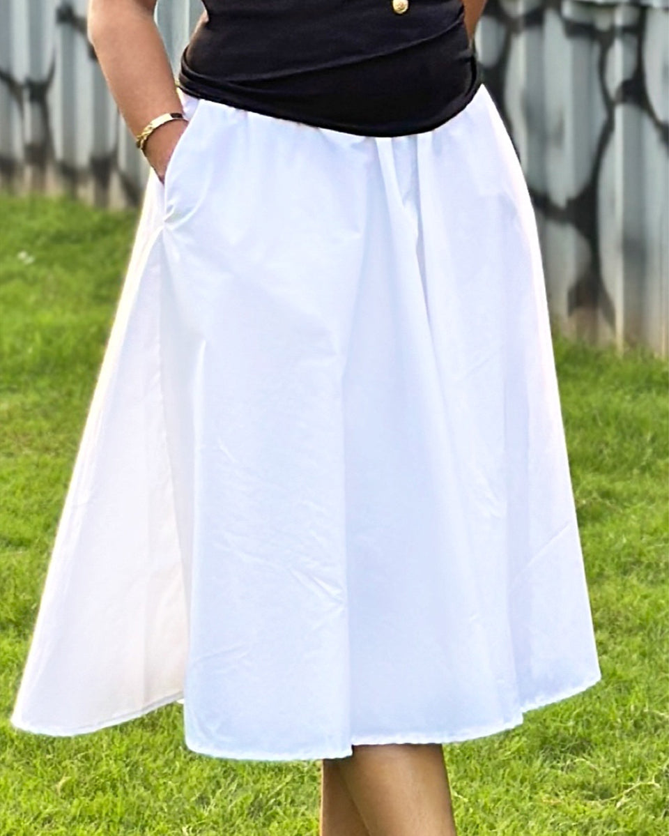 Cotton Classic White Skirt