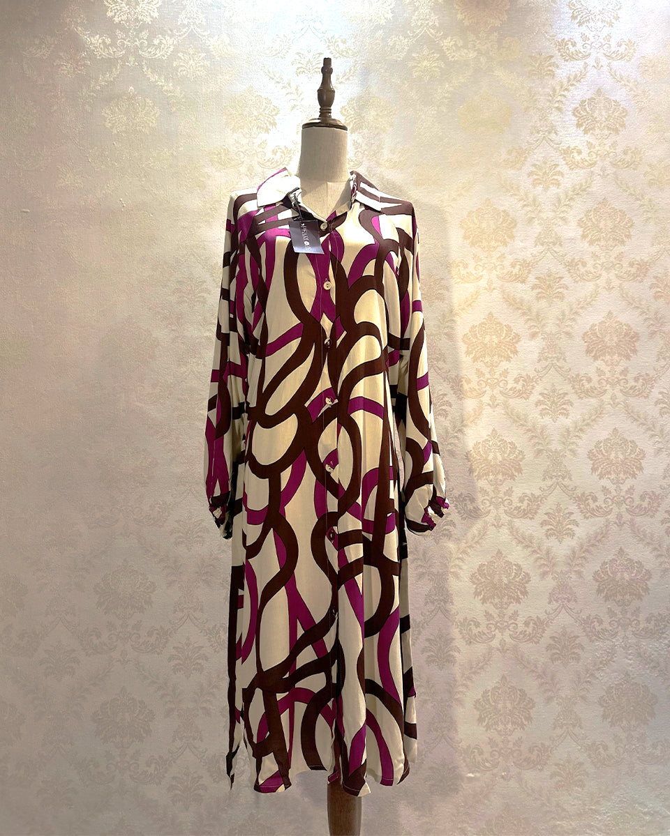 Relaxed Radiance Printed ShirtDress