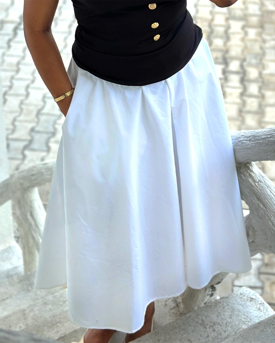 Cotton Classic White Skirt