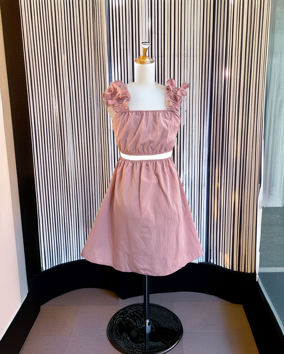Pristine Puff Cutout Frock