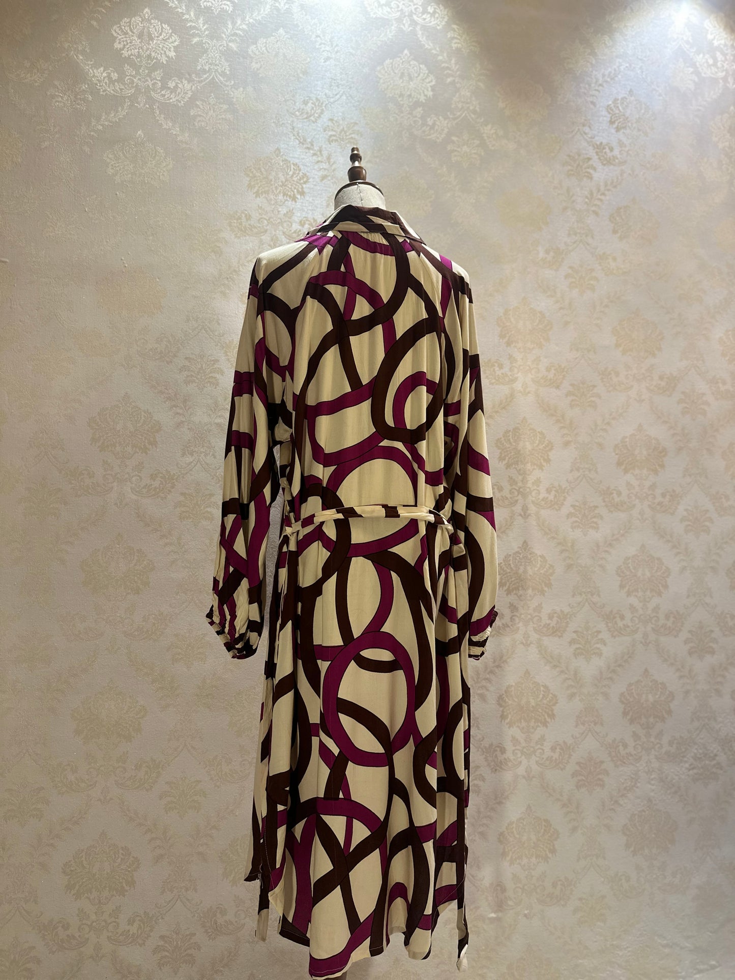 Relaxed Radiance Printed Shirtdress