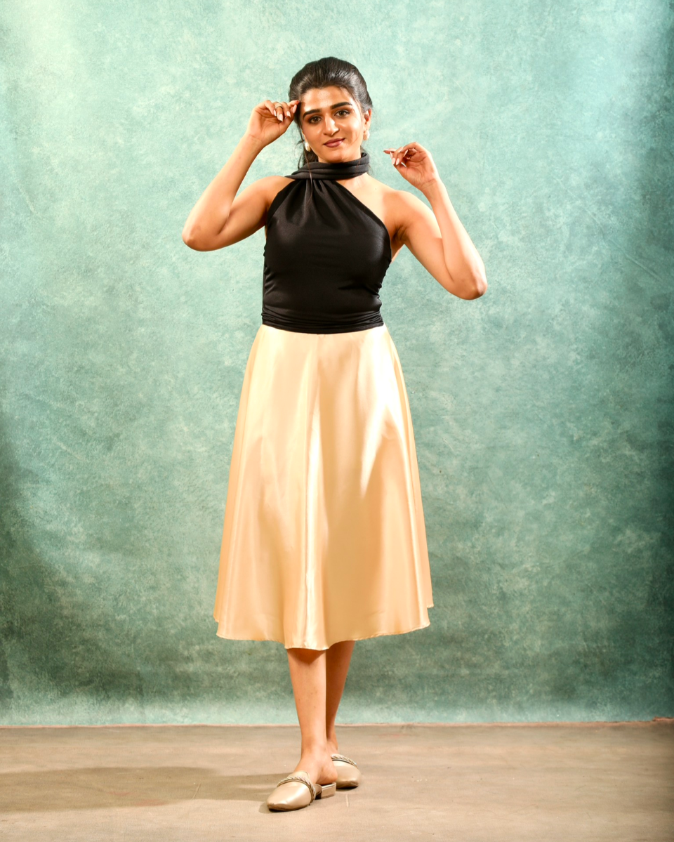 Zoya One Shoulder Wrap Top & Skirt (COMBO)