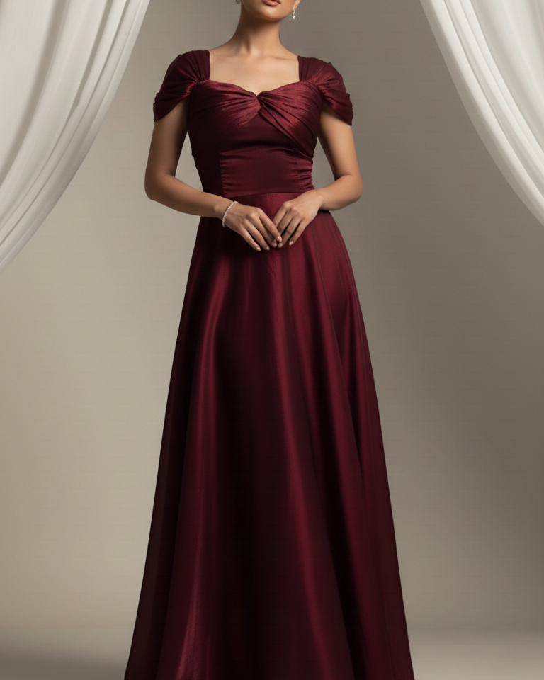 Midnight Muse Dress (Deep Red)