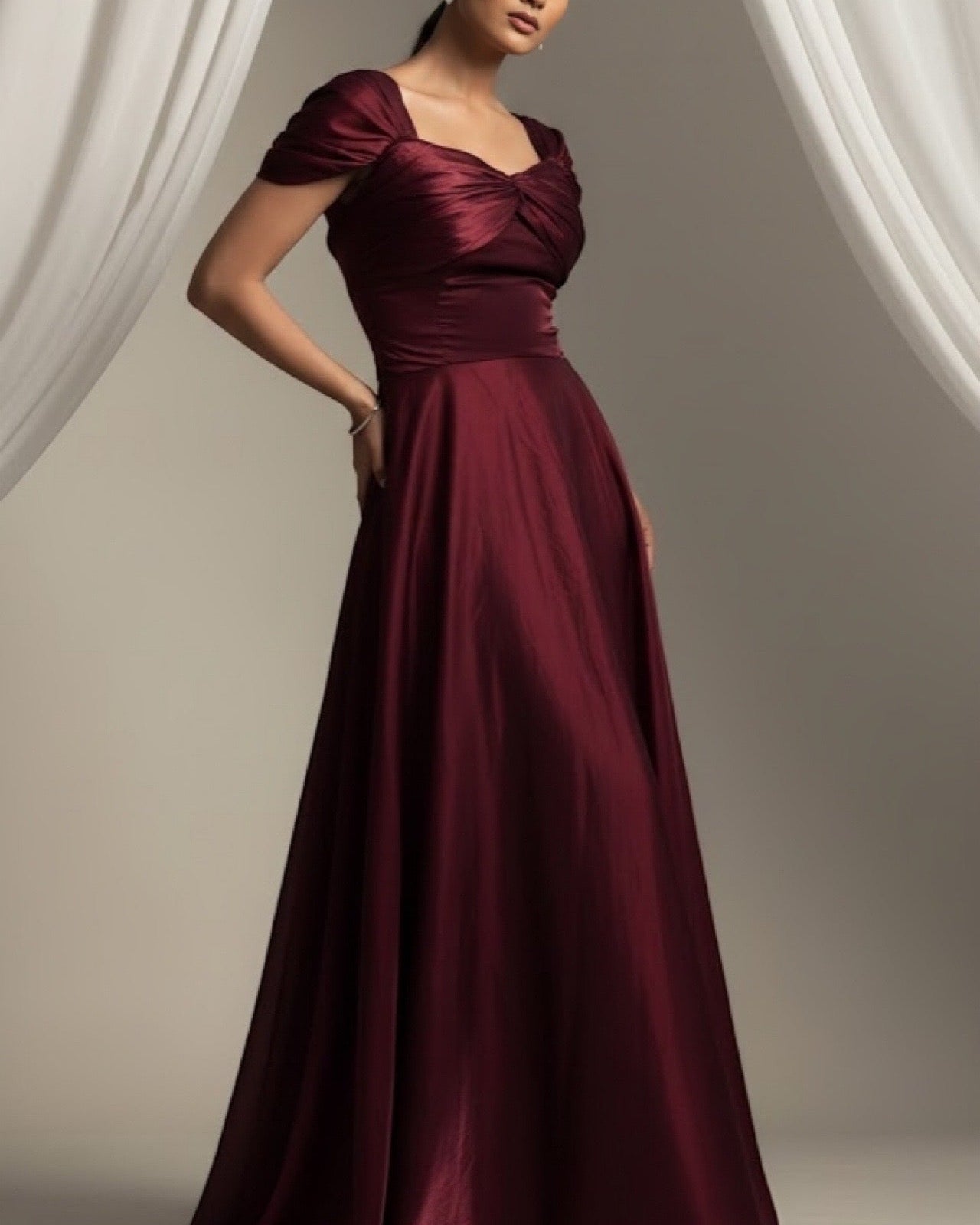Midnight Muse Dress (Deep Red)